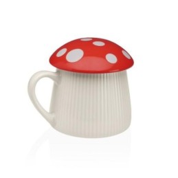 TAZA CON TAPA SETA ROJA...